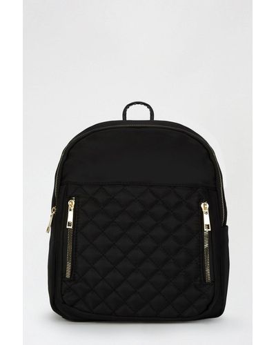 Dorothy Perkins Nylon Quilted Backpack - Black