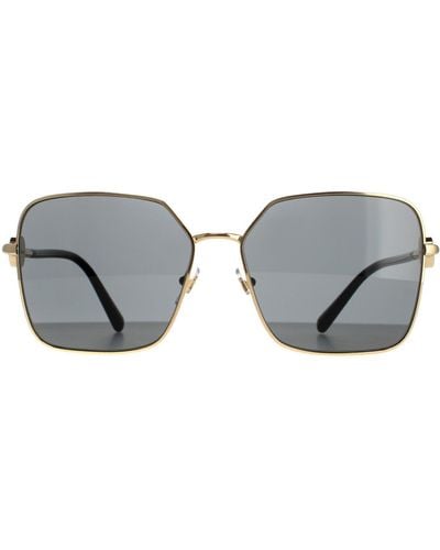 Versace Square Gold Dark Grey Ve2227 Sunglasses