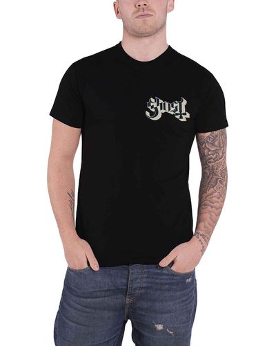 Ghost Pocket Logo T Shirt - Black