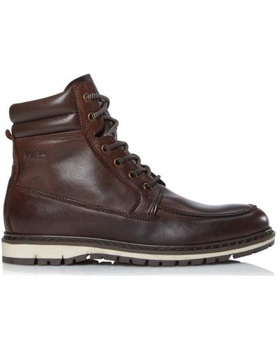 Bertie 'cannons' Leather Walking Boots - Brown