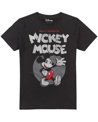 Disney Retro Wave Mickey Mouse T-shirt - Black