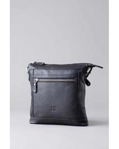 Lakeland Leather 'enderby' Leather Cross Body Bag - Blue