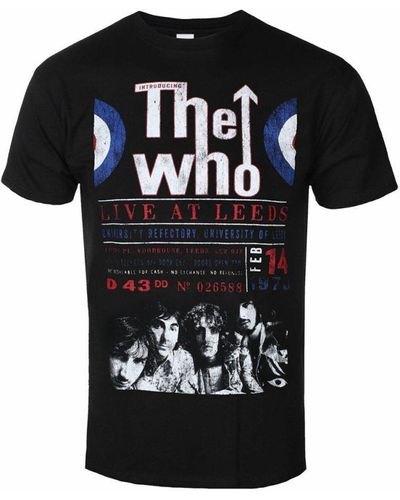 The Who Live At Leeds ́70 Cotton T-shirt - Black
