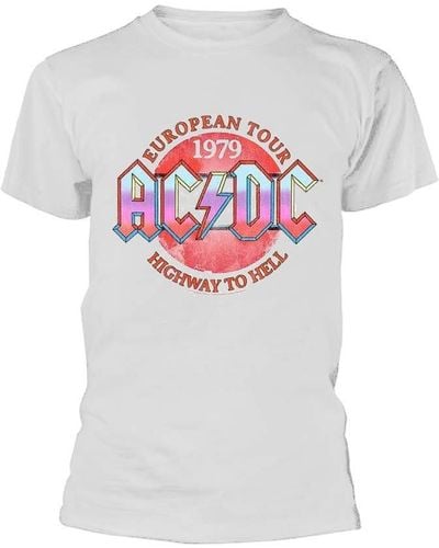 Rocksax Ac/dc T Shirt - Vintage 79 Amplified Vintage - White