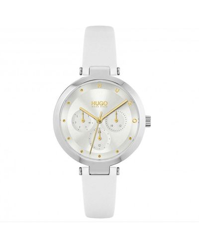 HUGO Stainless Steel Fashion Analogue Quartz Watch - 1540086 - White