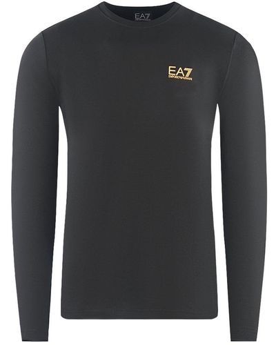 EA7 Ea7 Large Back Logo Long Sleeved Black T-shirt