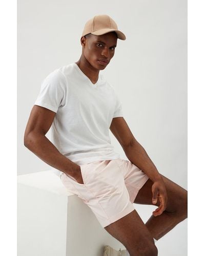 Burton Pink Drawstring Pull On Shorts - Natural