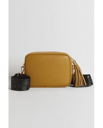 Betsy & Floss 'verona' Crossbody Tassel Bag With Leopard Strap - Multicolour