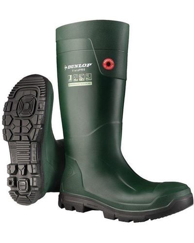 Dunlop 'fieldpro Full Safety' Safety Wellington Boots - Green