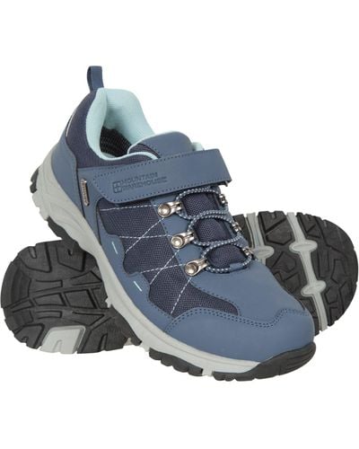 Mountain Warehouse Adaptive Walking Shoes Waterproof Trainers - Blue