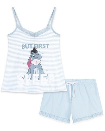 Disney Eeyore Shorties Pyjama Set - Blue