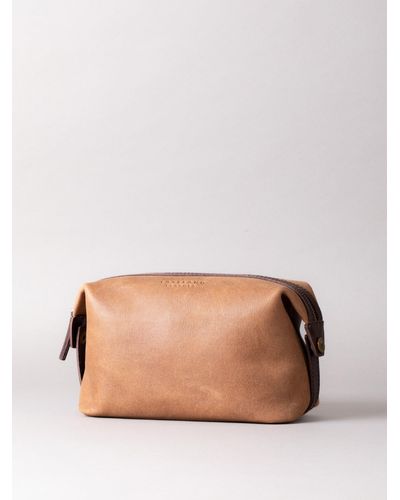 Lakeland Leather 'hawksdale' Leather Wash Bag - Brown