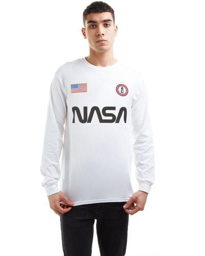 NASA Badge Long Sleeve T-shirt - White