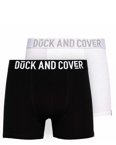 Duck and Cover Salton Boxer Shorts Pack Of 2 - Black
