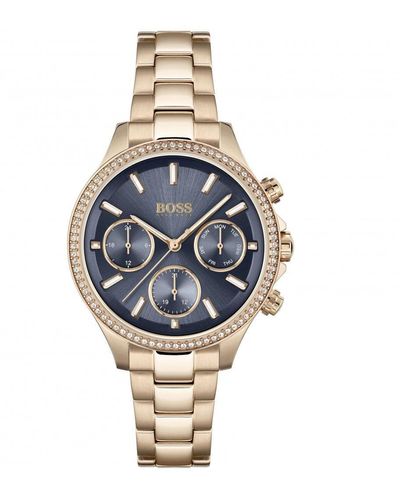 BOSS Hera Plated Stainless Steel Fashion Analogue Quartz Watch - 1502566 - Blue
