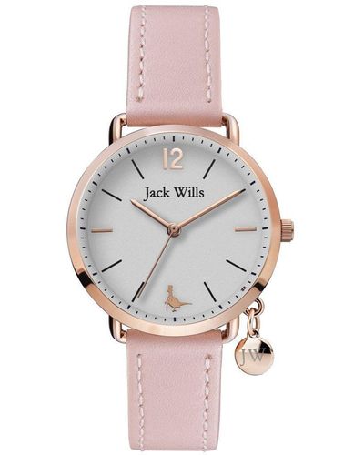 Jack Wills Robinson Fashion Analogue Quartz Watch - Jw022whpk - White