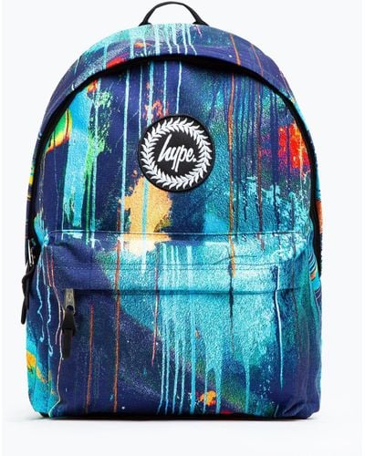 Hype Spray Drips Crest Backpack - Blue