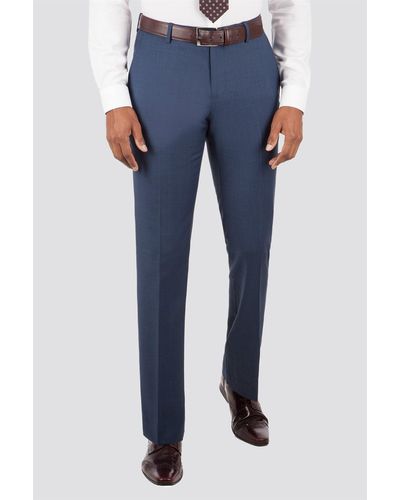 Racing Green Pick And Pick Tailored Trousers - Blue