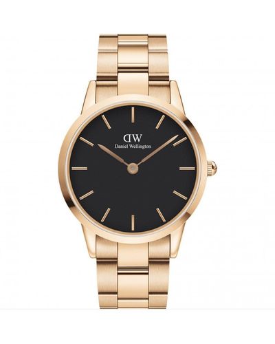 Daniel Wellington Iconic Link 40 Plated Stainless Steel Classic Watch - Dw00100344 - Metallic