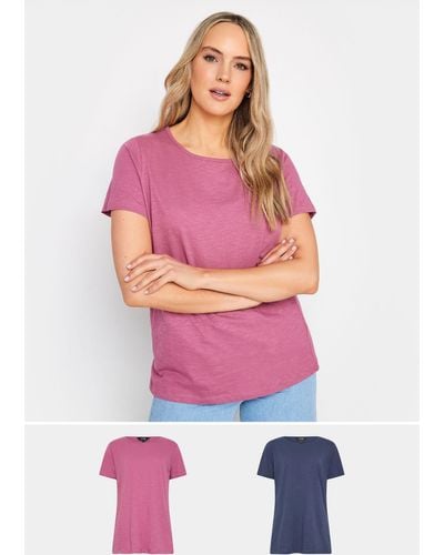 Long Tall Sally Tall 2 Pack Short Sleeve T-shirts - Pink