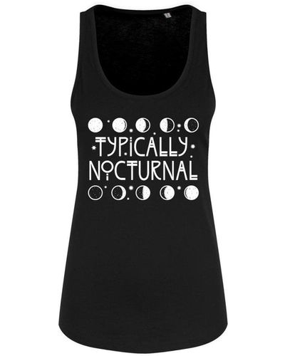 Grindstore Typically Nocturnal Vest Top - Black