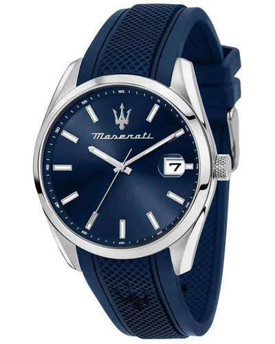 Maserati Attrazione Stainless Steel Sports Analogue Quartz Watch - R8851151005 - Blue