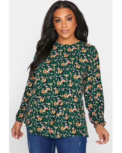 Yours Printed Swing Top - Green