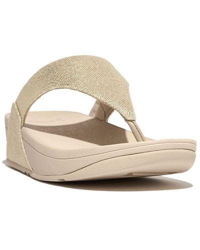 Fitflop Lulu Glitz Toe Post Sandals - White