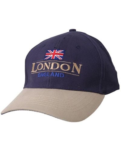 Universal Textiles London England Gb Union Jack Embroidered Baseball Cap - Blue