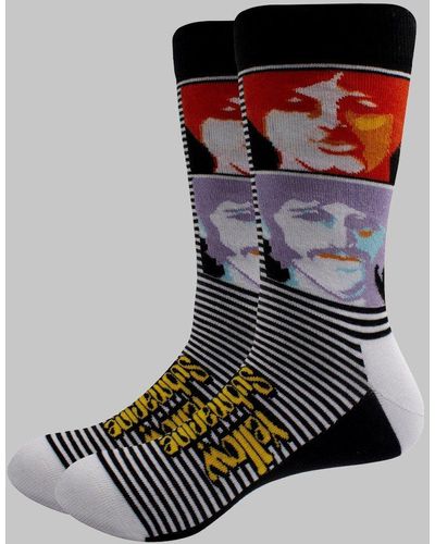 Beatles Yellow Submarine Sea Of Science Colour Ankle Socks - Black