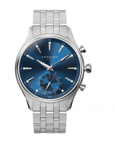 Kronaby Sekel Stainless Steel Analogue Quartz Hybrid Watch - S3119/1 - Blue