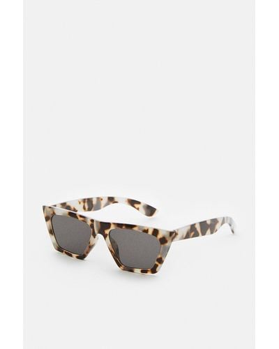 Coast Tortoiseshell Square Cat Eye Sunglasses - White