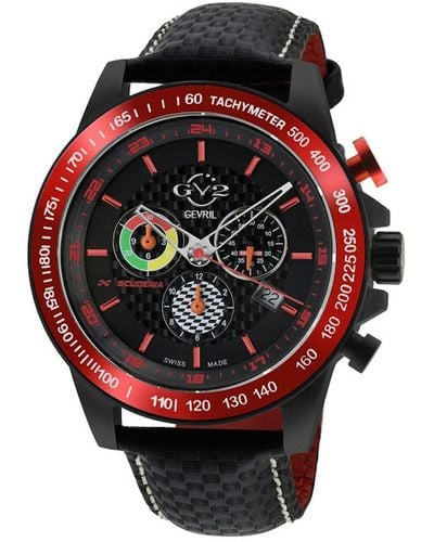 Gv2 Scuderia 9925 Chronograph Date Swiss Quartz Watch - Black