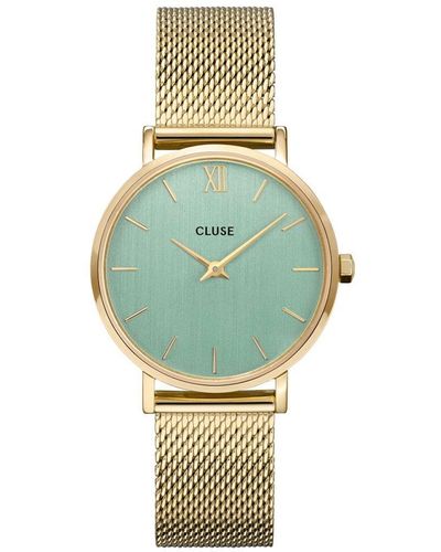 Cluse Minuit Stainless Steel Fashion Analogue Quartz Watch - Cw0101203030 - Green