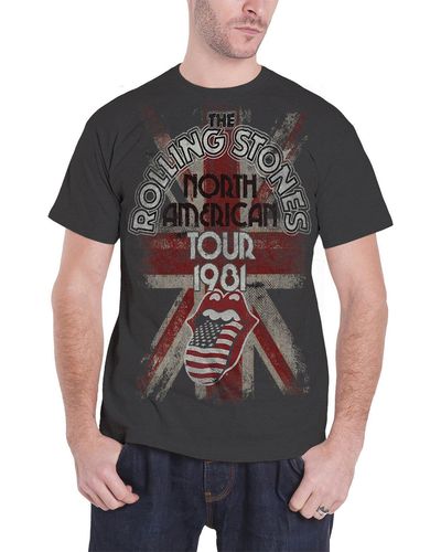 The Rolling Stones North American Tour 1981 T Shirt - Black