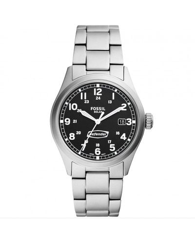 Fossil Defender Stainless Steel Fashion Analogue Quartz Watch - Fs5973 - White