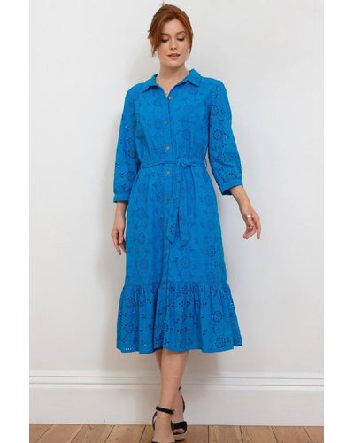 Kite Morcombelake Broderie Dress - Blue