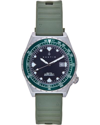 Nautis Baltic Strap Watch W/date - Green - Metallic