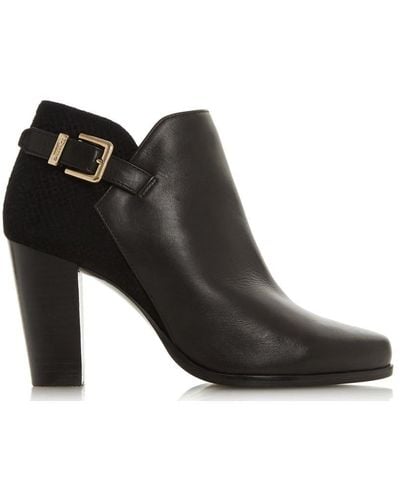 Dune Wide Fit 'wf Oleria' Leather Ankle Boots - Black