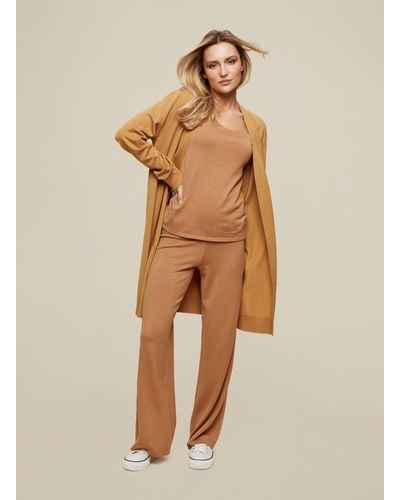 Dorothy Perkins Camel Knitted Longline Cardigan - Natural