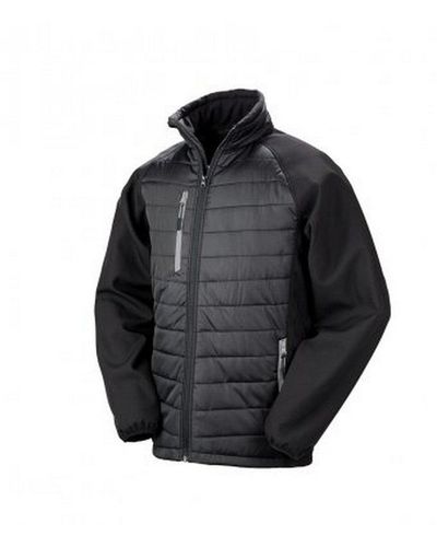 Result Headwear Black Compass Padded Soft Shell Jacket