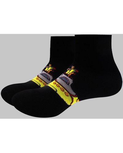 Beatles Yellow Submarine Ankle Socks - Black