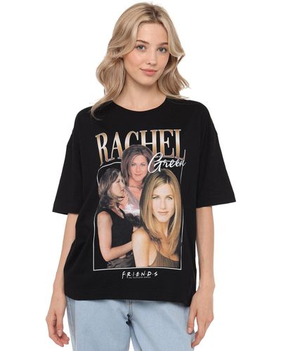 Friends Rachel 90s Style Montage T-shirt - Black