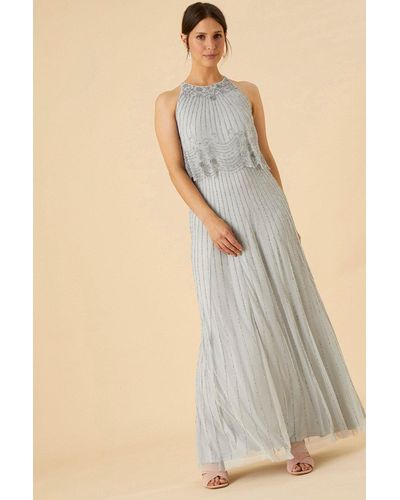 Monsoon 'suzanne' Embellished Maxi Dress - Natural