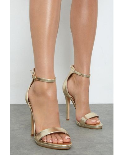 Wallis Spice Strappy Metallic Heeled Sandals