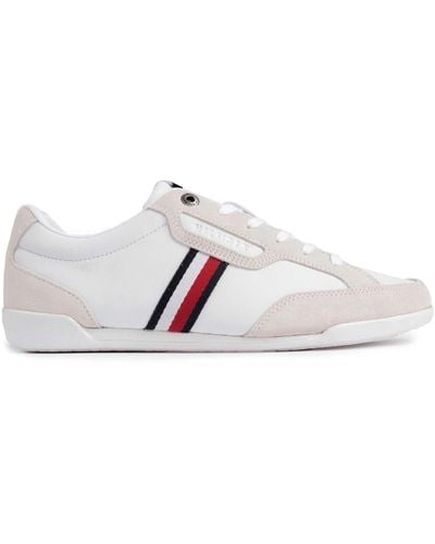 Tommy Hilfiger Core Corporate Leather Trainers - Grey