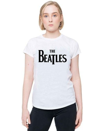 Beatles The Drop T Band Logo Skinny Fit T Shirt - Red