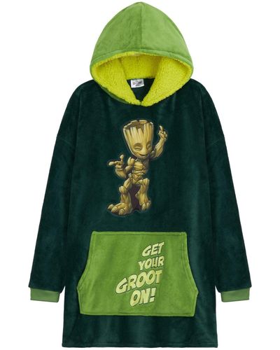 Marvel Groot Oversize Poncho - Green