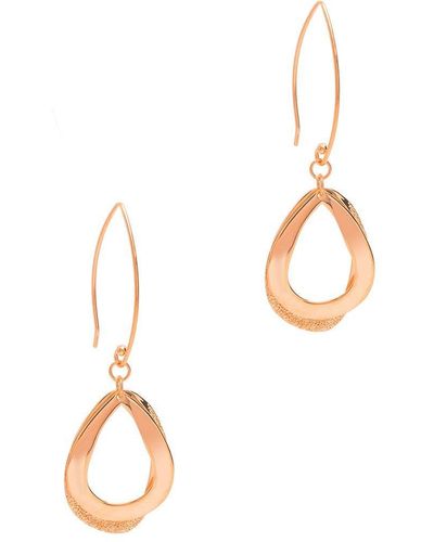 Pure Luxuries London Gift Packaged 'ember' 18ct Rose Gold Plated Sterling Silver Earrings - White