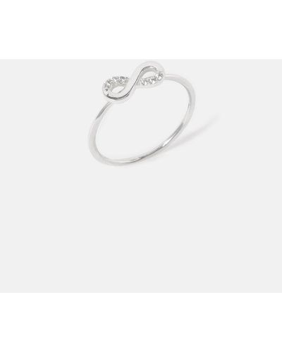 Accessorize Sterling Silver Infinity Ring - Blue